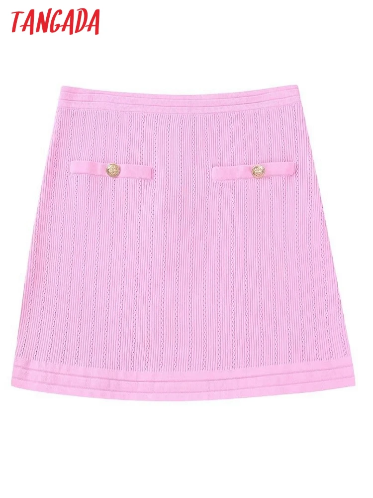 

Юбка женская трикотажная короткая с высокой талией и поясом на резинке