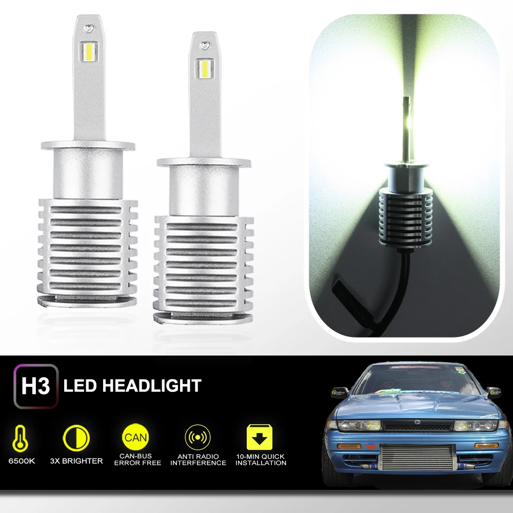 

2x для Nissan Skyline GT-R R32 w/Project фары 1989-1994 Cefiro A31 1990-1992 H3 H3C, светодиодные лампы для фар ближнего света