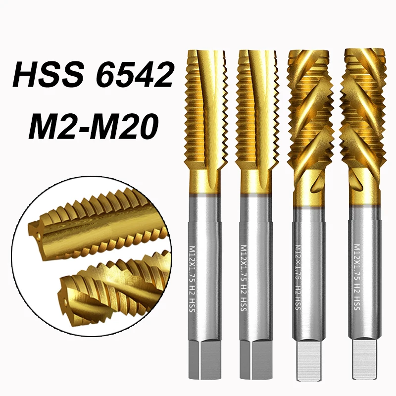 

HSS6542 кран с винтовой резьбой сверло M2 с титановым покрытием спиральная заостренная флейта Метрическая зеркальная машина заглушка для правой руки для металла
