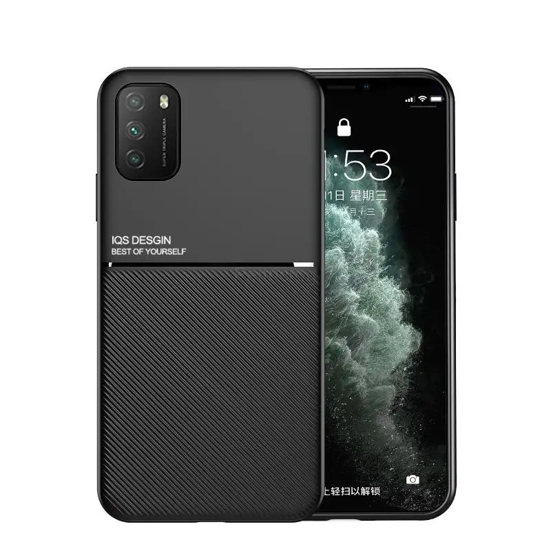 luxury soft leather tpu matte texture case for xiaomi poco m4 m3 m2 pro x3 nfc x2 f3 gt f2 car magnetic shockproof phone cover free global shipping