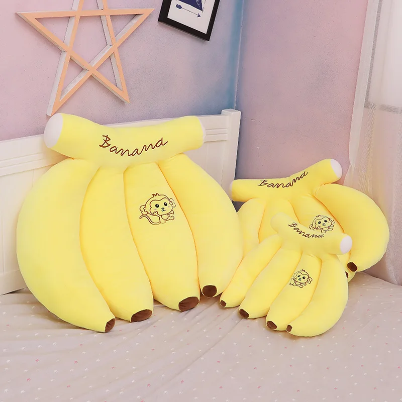 

85cm Cute Soft Banana Plush Toys Office Nap Stuffed Animal Pillow Home Comfort Cushion Christmas Gift Doll for Kids Girl