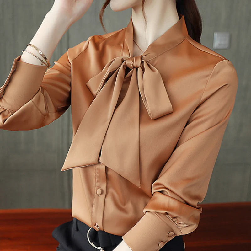 

Blouse Women Blusas Mujer De Moda 2021 Long Sleeve Chiffon Blouse Shirt Women Shirts Tops V-neck Office Blouse For Women B829