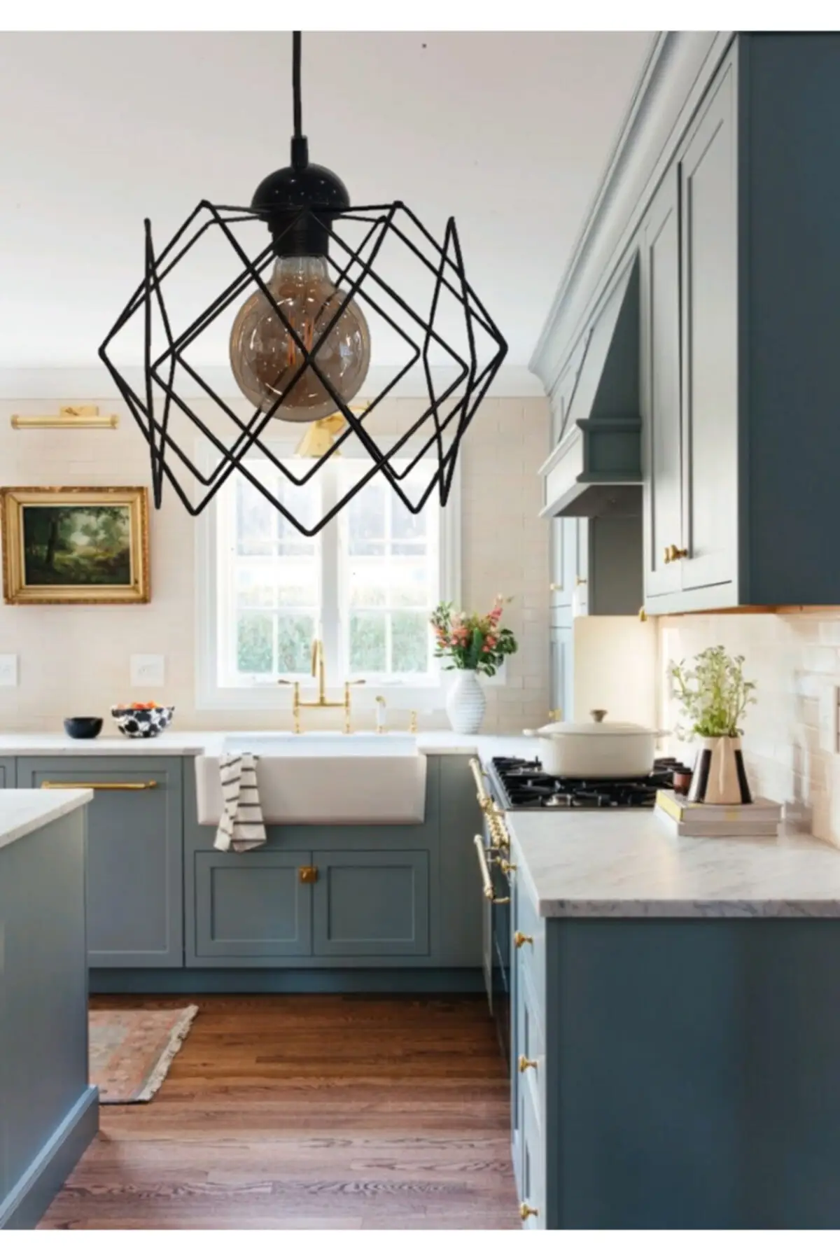 Черная очень квадратная Одиночная подвесная люстра (без стекла)|Люстры| |