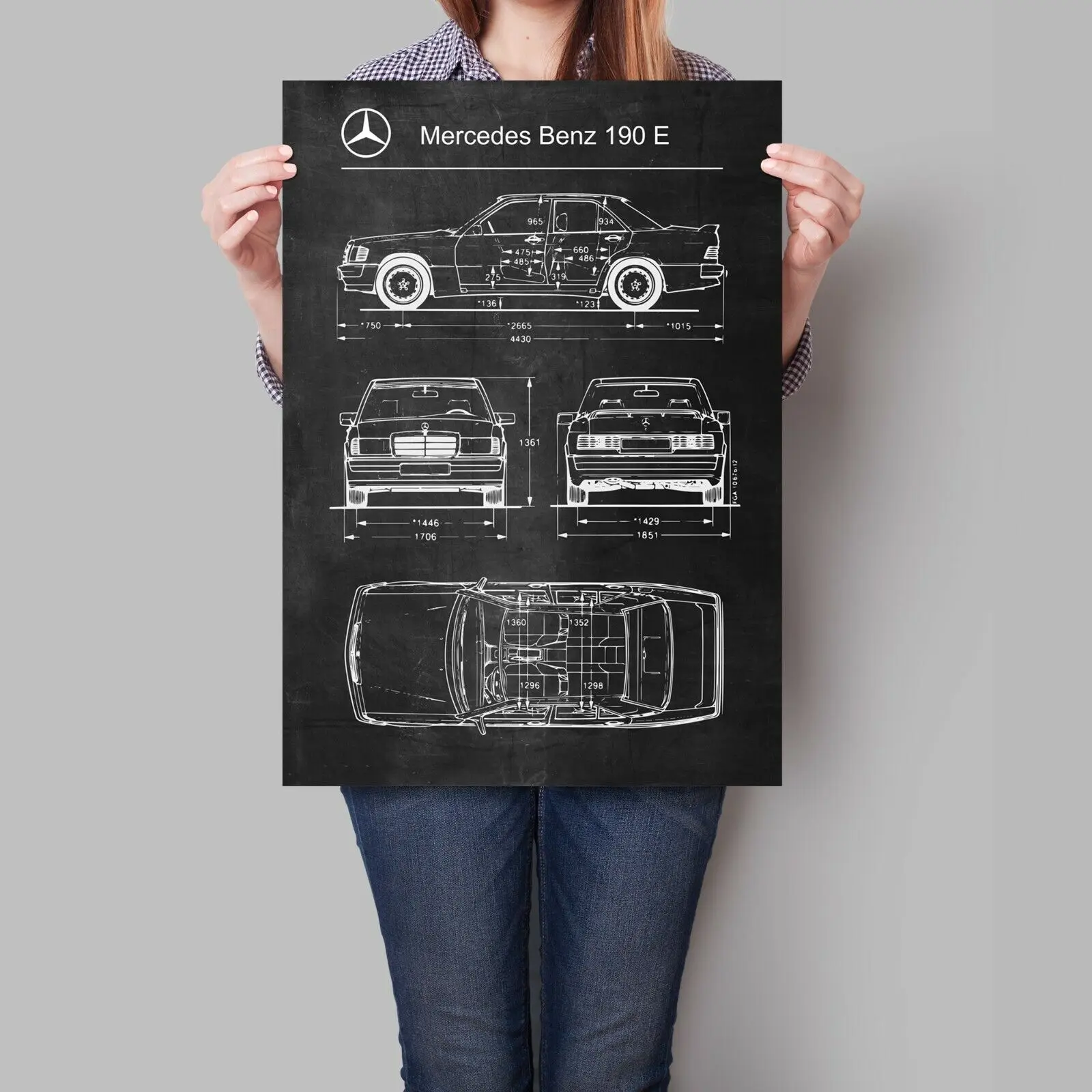 

Автомобильный постер Mercedes-Benz Blueprint