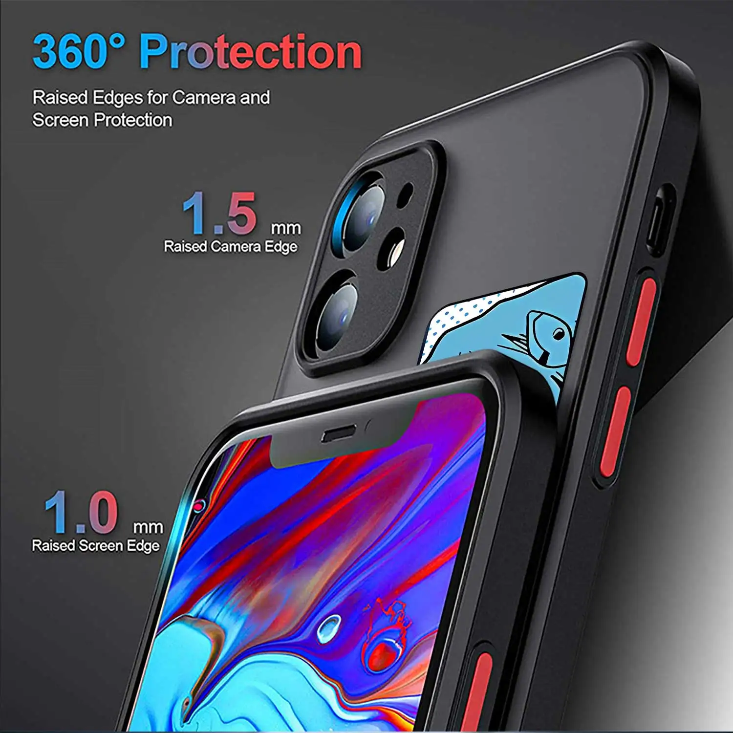 Полузавернутый чехол MINISO Matte Skin Feel для Xiaomi Redmi Note совместимый с несколькими