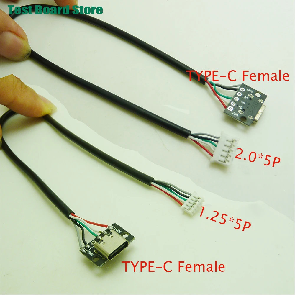 

Test Board 1pc TYPE-C Female Mechanical Keyboard Key Line Separation Mini 1.25*5P/2.0*5PIN Terminal Wire USB Cable Sub USBModule