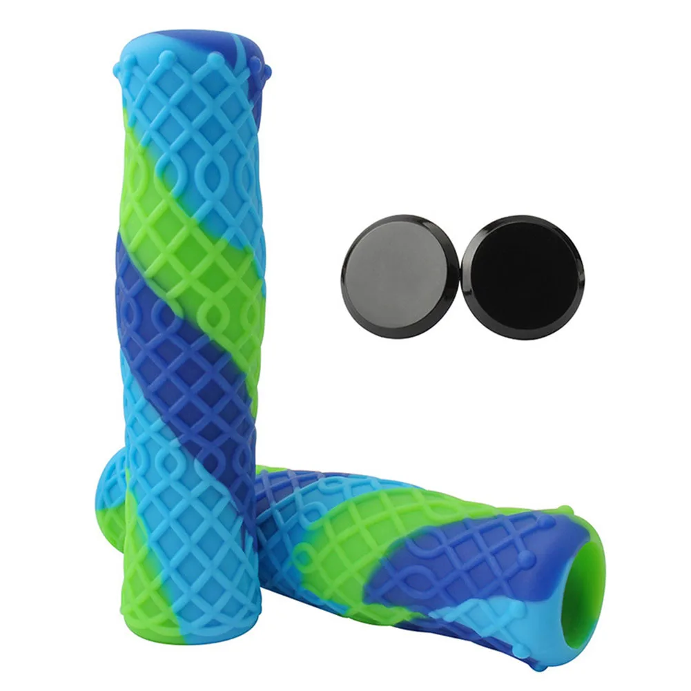 

1pc Bicycle Grip Silicone Anti-slip Shock-absorbing Wear Cycling Grips Mountain Bike Road Bike Handlebars Replace Riding Parts