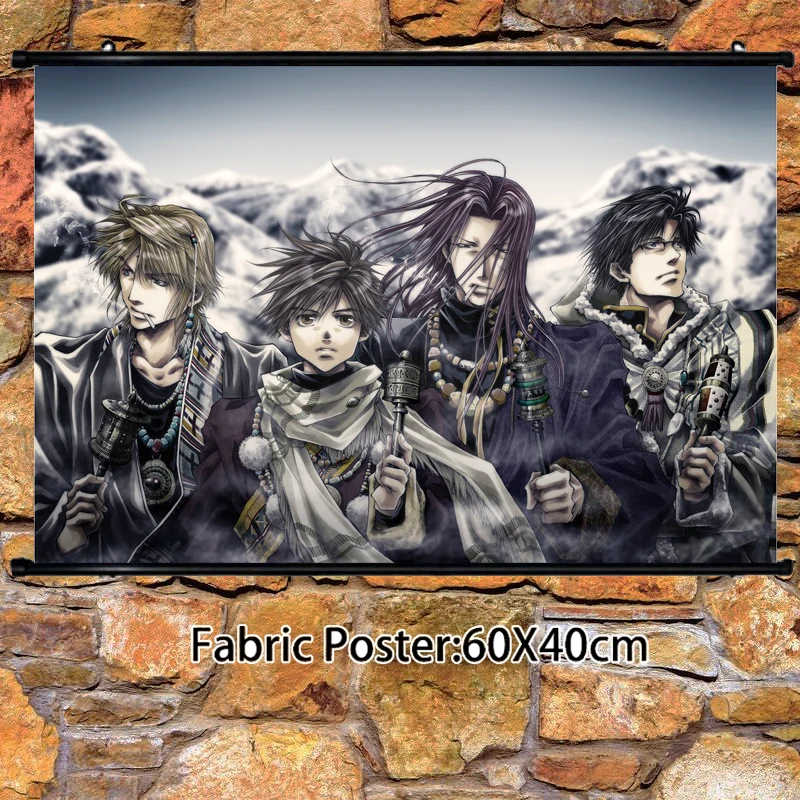 

Аниме плакат Saiyuki Reload BLAST Genjyo Sanzo Sha Gojyo настенный свиток для украшения дома 60x40 см