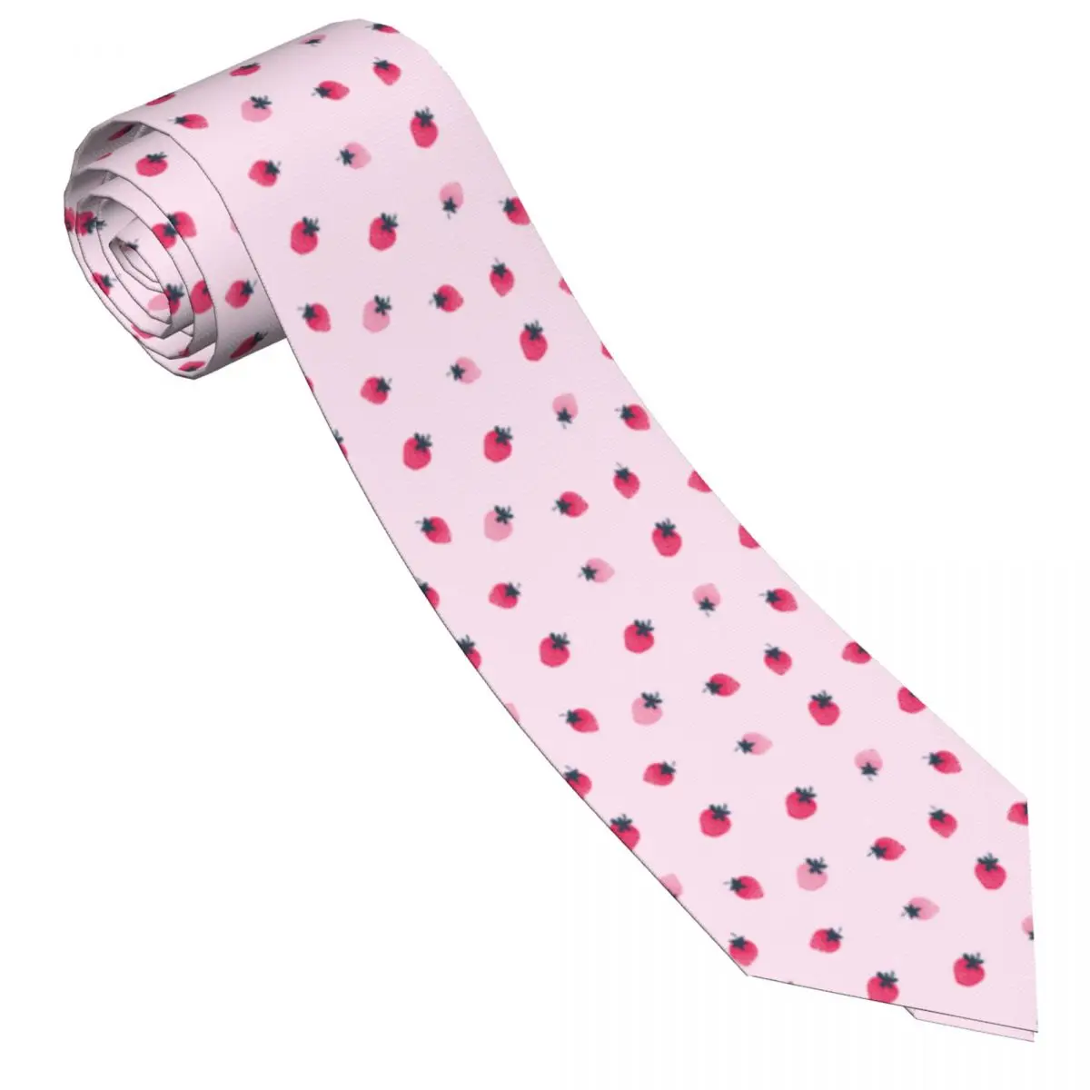 

Мужской галстук тонкий розовый галстук с клубничным узором модный галстук свободный стиль мужской галстук для свадьбы