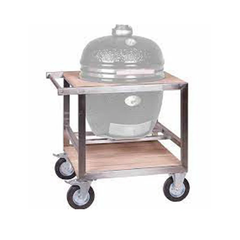 

Steel Egg BBQ Large Outdoor Charcoal Ceramic Kamado With Side Table