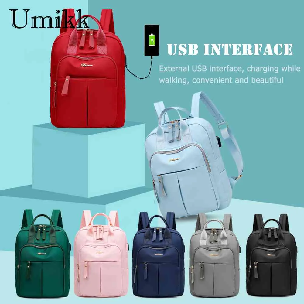 

Women Fashion Backpack Classic Texture Delicate Design Chic Travel Big Capacity Student Oxford Cloth Shoulder Bags