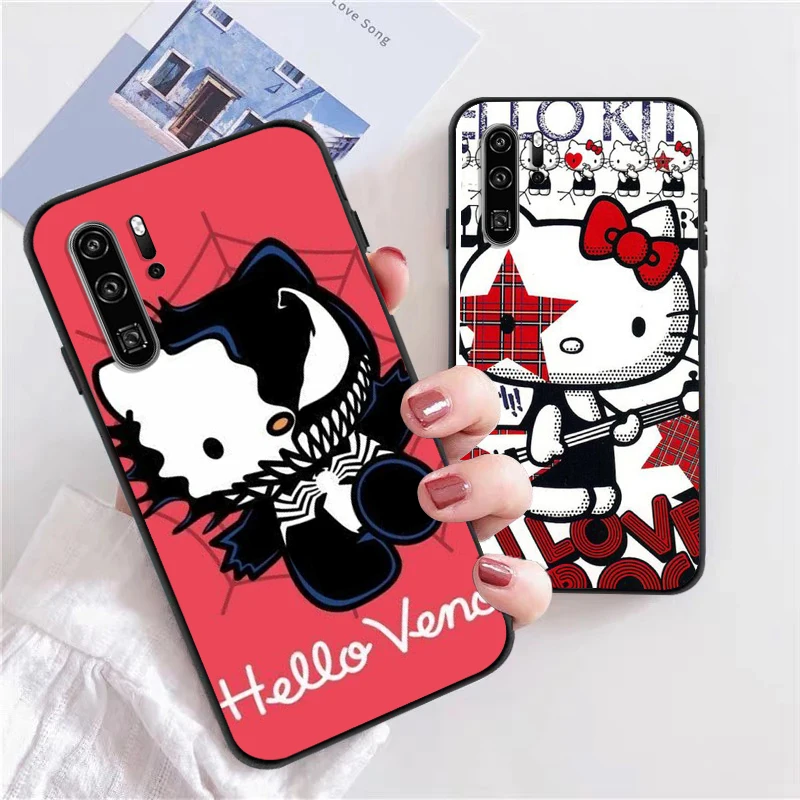 

Hello Kitty Cute Phone Cases For Huawei Honor P30 P40 Pro P30 Pro Honor 8X V9 10i 10X Lite 9A Cases Funda Coque Back Cover