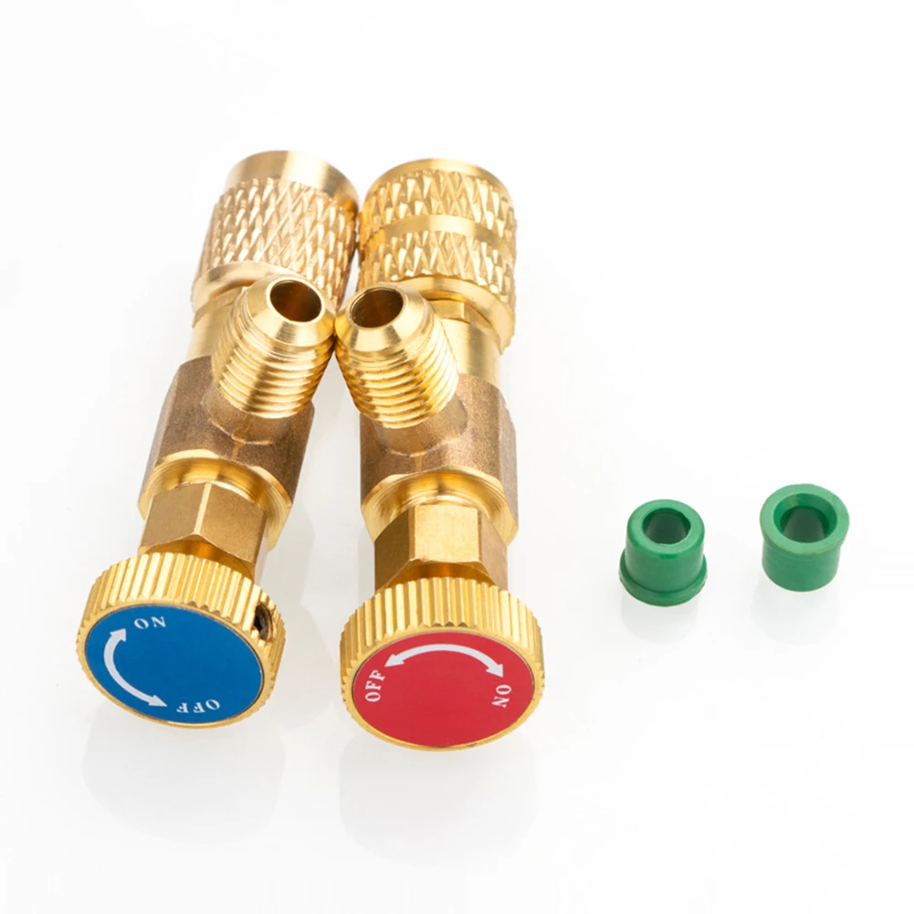 

Hot Sale Air Conditioning Refrigerant Safety Valve R410A R22 1/4 " Refrigeration Charging Liquid Safety Valve Car Repair Tools