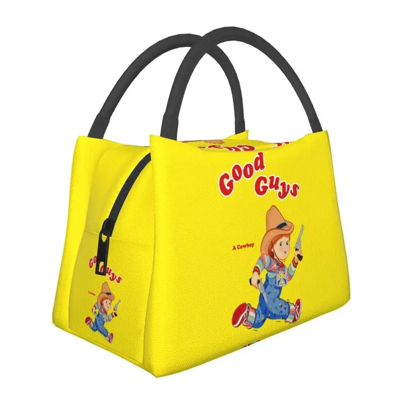 

Good Guys Cowboy Thermal Insulated Lunch Bags Child's Play Chucky Resuable Lunch Tote for Office Multifunction Meal Food Box