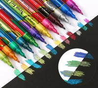 12 colors glitter highlighter pen markers kid graffiti painting pen handwriting drawing fluorescent pen office school stationery