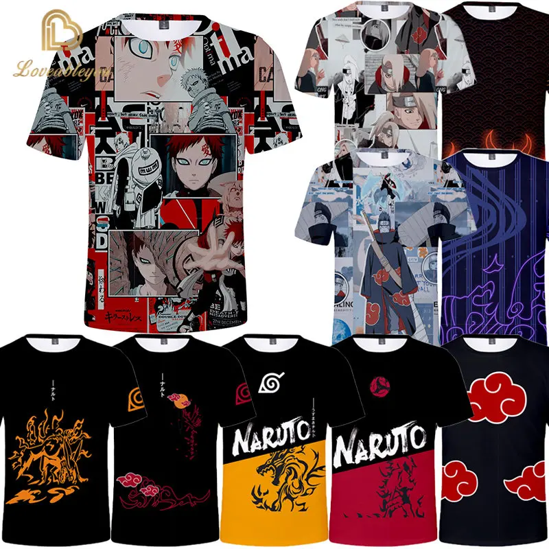 

Japanese Boy Naruto Anime T-shirt, Fashionable Short Sleeved Shirt Children's Leisure Cool Kakashi Summer 3d Printed Boy T-shirt