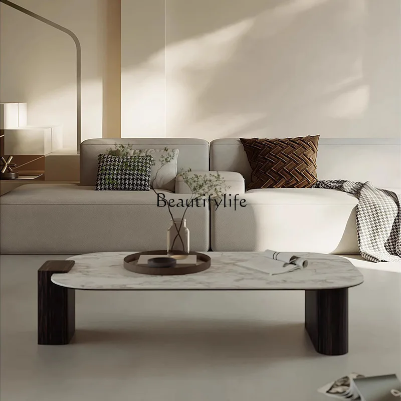 Итальянский минималистичный прямоугольный журнальный столик для гостиной