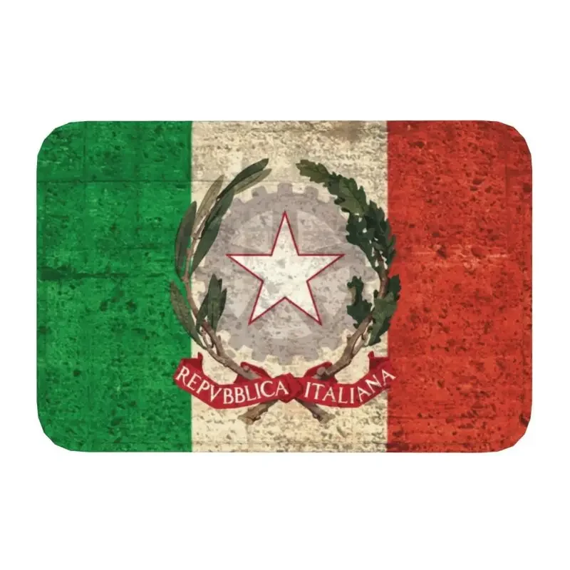 

Коврик итальянский под заказ с флагом, противоскользящий напольный мат для входной двери, кухни, ванной комнаты, итальянский патриотический подарок, искусственный ковер, подкладка для ног