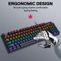 wired mechanical keyboard 2022 new luxury competitive game luminous green axis 104 keys computer keyboards usb interface