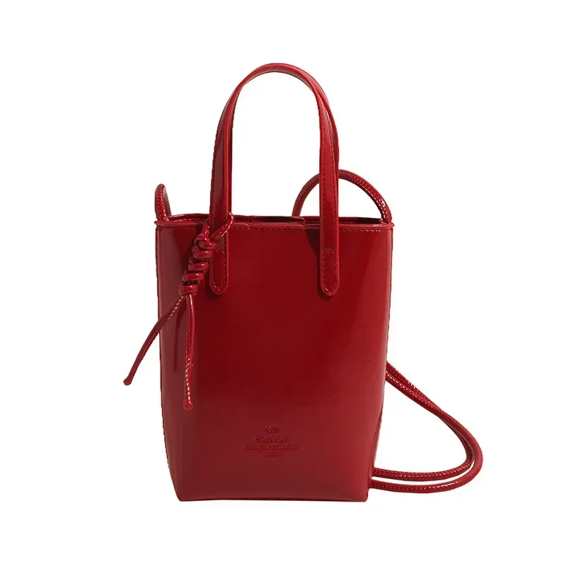 Женская красная мини-сумка через плечо из искусственной кожи Meet You летняя модная