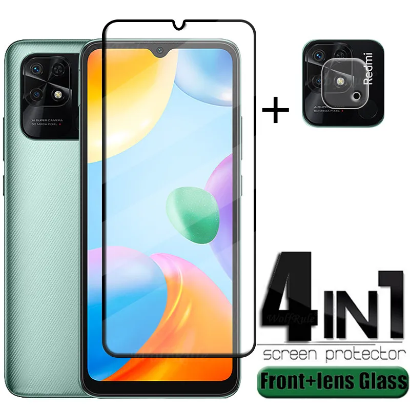 4 в 1 для Redmi 10C стекло для Redmi 10C закаленное стекло 9H полная Защита экрана для Xiaomi Redmi 10 C 10C стекло для объектива