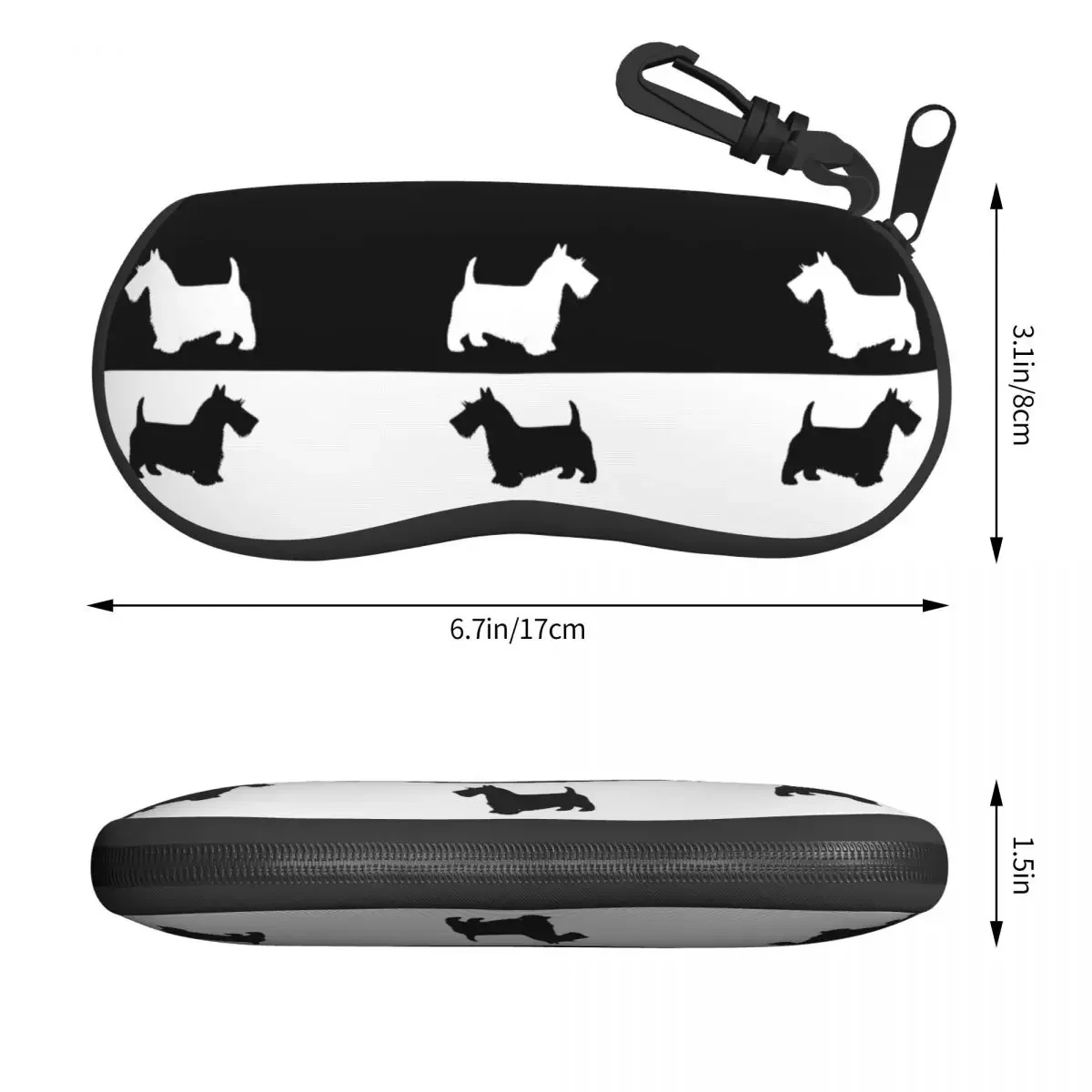 Пользовательский чехол для очков в виде шотландского терьера модный унисекс