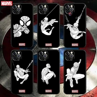 phone case for apple iphone 11 12 13 pro max 7 8 se xr xs max 5 5s 6 6s plus soft silicone case cover marvel spider man comics