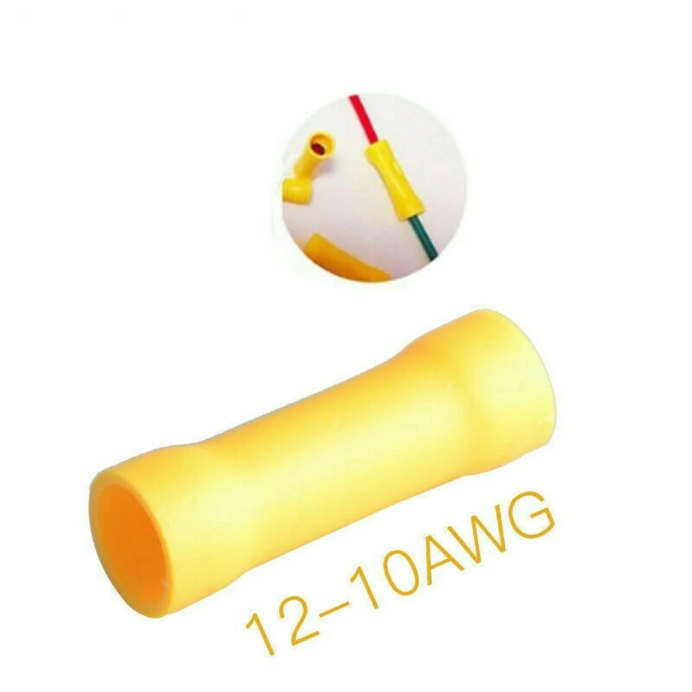 200x прямой стыковой терминал соединения проводов обжимной изолированный медный