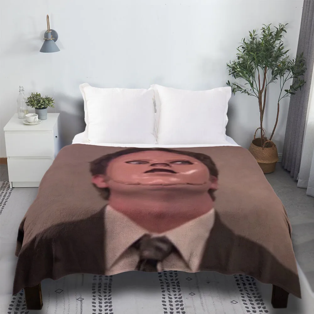 

Dwight With Mask - Meme Weed Polyester Fuzzy Cotton Ultra-Soft Micro Fleece Throw Blanket