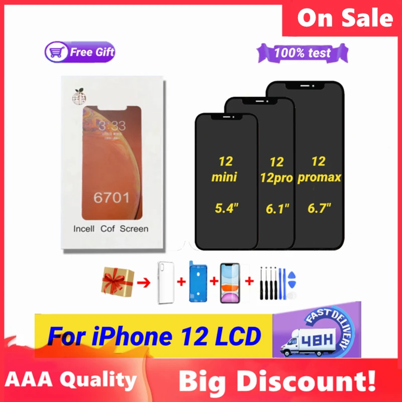 

LCD Pantalla RJ INCELL For iPhone X XS 11 12 12mini 12Pro 11PRO Max Lcd Replacement Screen Display Digitizer For iPhone12 XS LCD