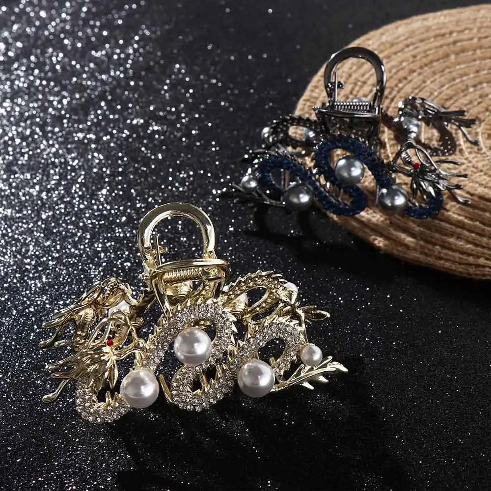 Новогодний головной убор со знаком зодиака заколка для волос дракона жемчужная в