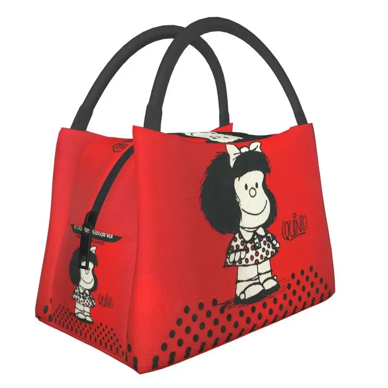 

Mafalda A Contestataria Resuable Lunch Boxes Quino Comic Manga Cooler Thermal Food Insulated Lunch Bag Hospital Pinic Container