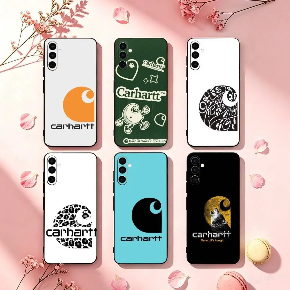 Фото Самый продаваемый чехол Carhartts V-Vintage для Samsung Galaxy A73, A72, A71, A70, A53, A52, A51, мягкий силиконовый черный чехол №1