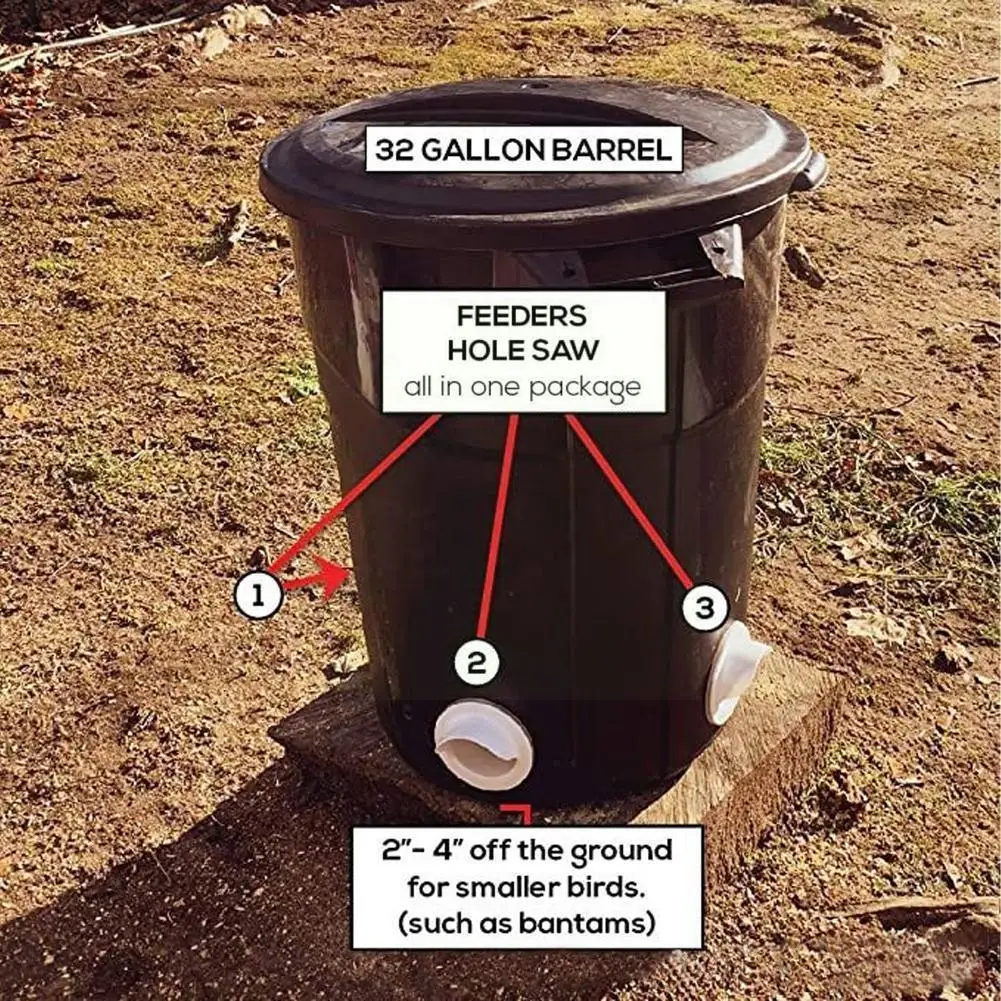 

Chicken Duck Feeder Poultry Feeder Chicken Feeder Bucket Gravity Feeder For Garden Garden Tool Garden Metal Arch Y1G1