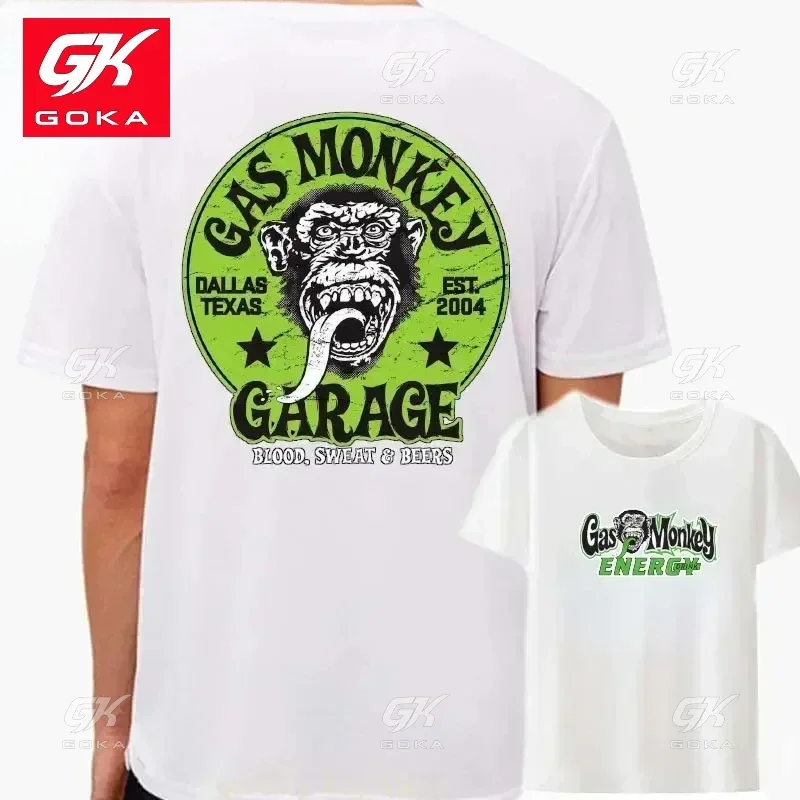 Хлопковые мужские футболки Gas Monkeys Garage Piston футболка с дуплексным принтом удобный