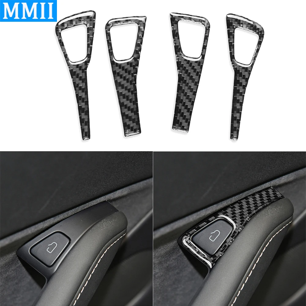 

Панель управления дверным переключателем из углеродного волокна для Tesla Model Y 2020 + Model 3 2017-2022, отделочная крышка, аксессуары для интерьера автомобиля, наклейка