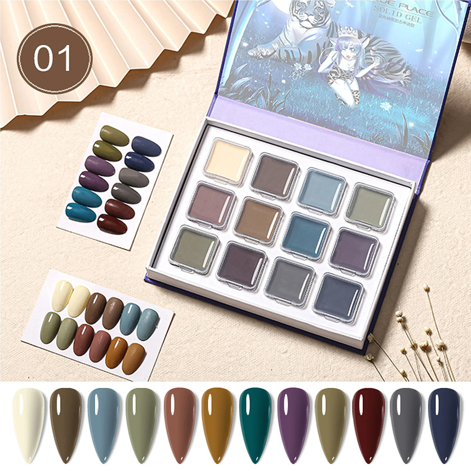 

Однотонный Гель-лак для ногтей, 12 цветов