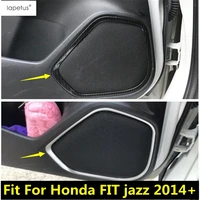 for honda fit jazz 2014 2019 inner door speaker audio sound loudspeaker molding frame cover trim car abs interior accessories