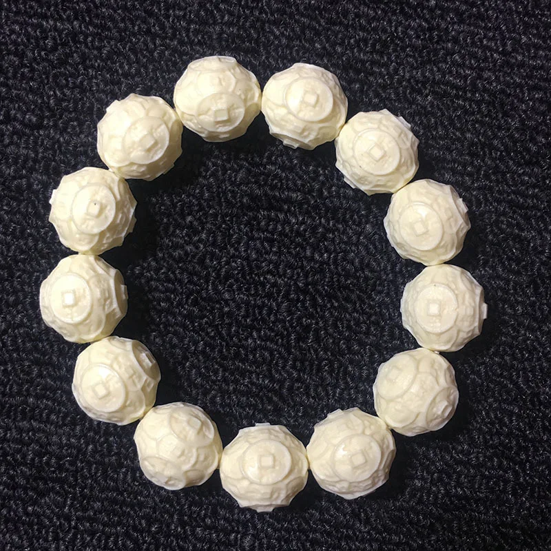 Резной орех слоновой кости источник богатства Guangjin браслет из бусин Будды