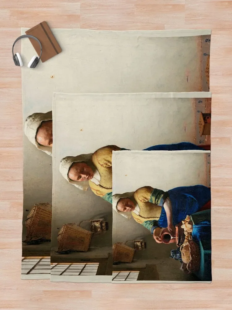 Одеяло Milkmaid (ca. 1660) Йоханнеса Вермеера туристическое декоративное покрывало для