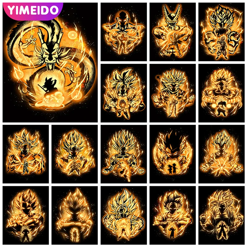 

YIMEID AB Diamond Painting Anime Kit 5D DIY Mosaic Art Picture Zipper Bag Diamond Embroidery Cartoon Cross Stitch Home Decor