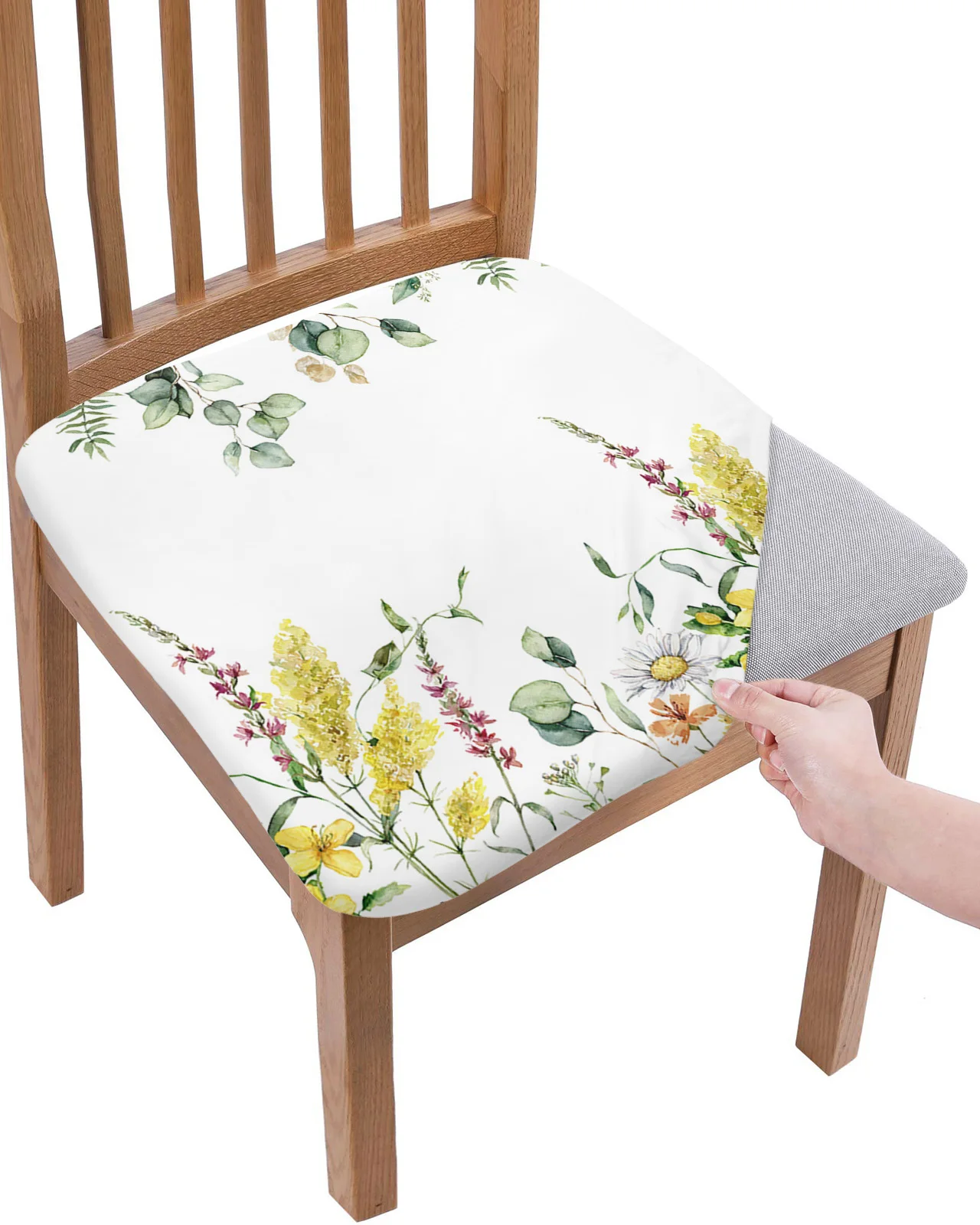 

Чехлы на сиденья из эвкалипта с дикими цветами, Стрейчевые чехлы для стульев для столовой, для дома, гостиницы, банкета, гостиной