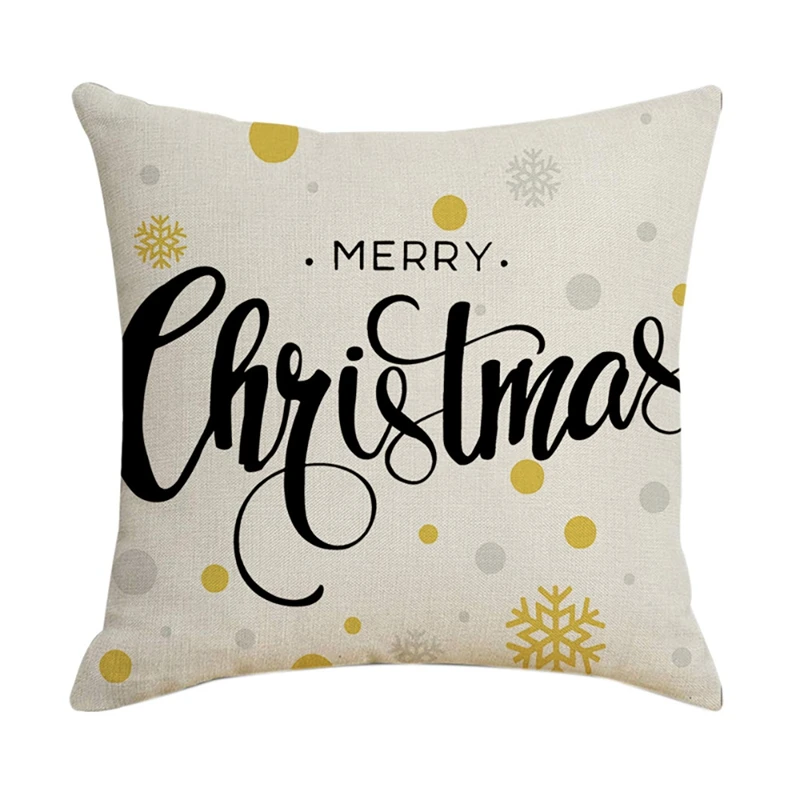 

Рождественская наволочка, квадратные разнообразные домашние украшения, льняные наволочки для подушек, наволочки для дивана, автомобиля, подарок 45x45 см