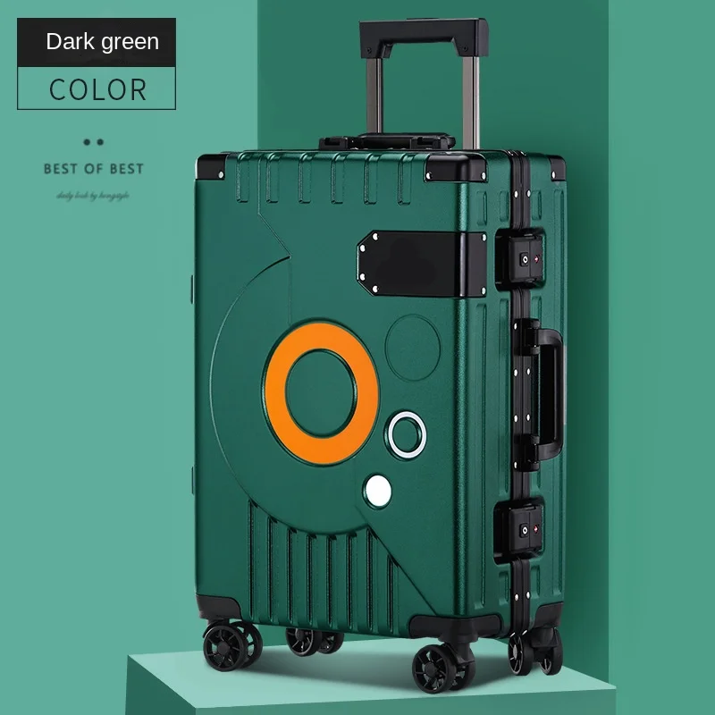 Hot Luggage Large Capacity 26-Inch Fashion Aluminium Frame Luggage Universal Wheel Men's and Women'sCarry-on