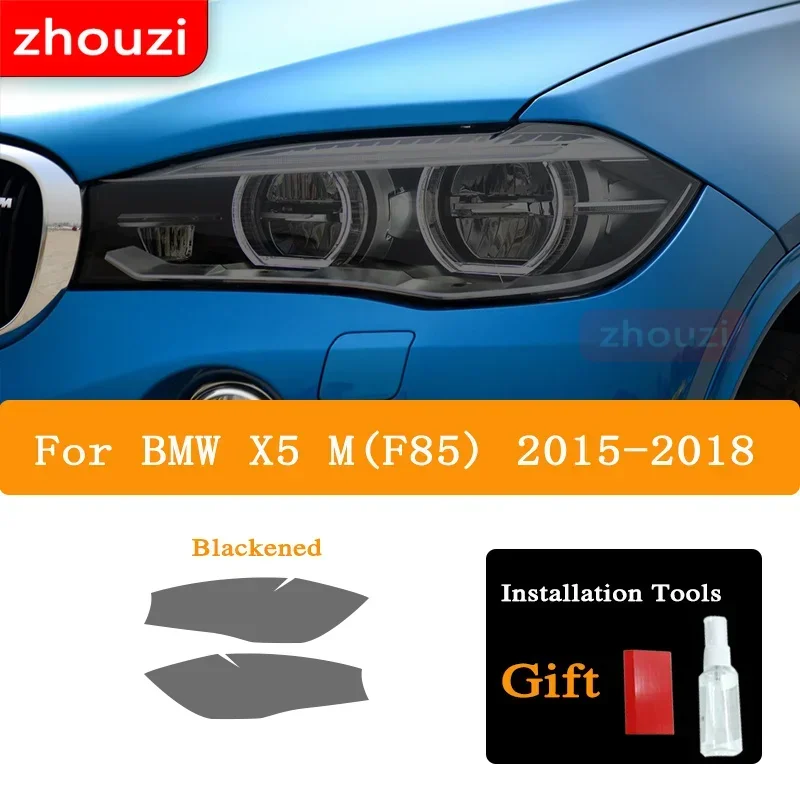

2 шт. для BMW X5 F15 M F85 G05, оттенок автомобильных фар, черная защитная пленка, виниловая защита, прозрачная наклейка из ТПУ, аксессуары