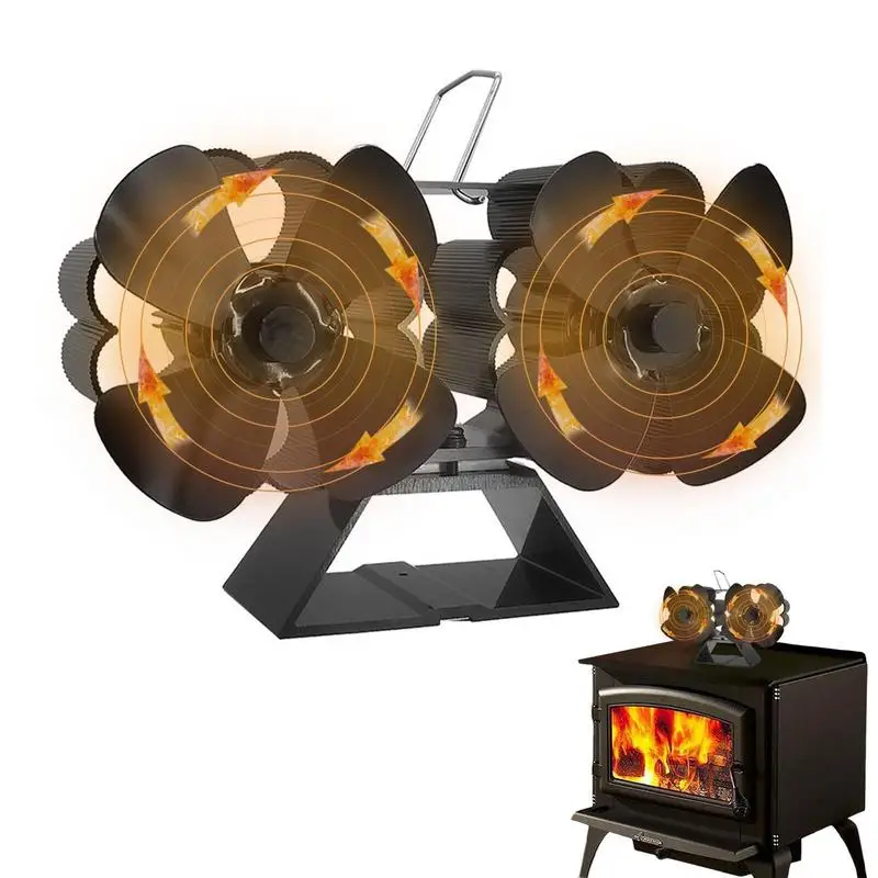 

Fireplace Fan 8 Blade Fan For Wood Stove Oxidation Process Non-Electric Fireplace Fan Heat Powered Fan For Wood Burning Stove