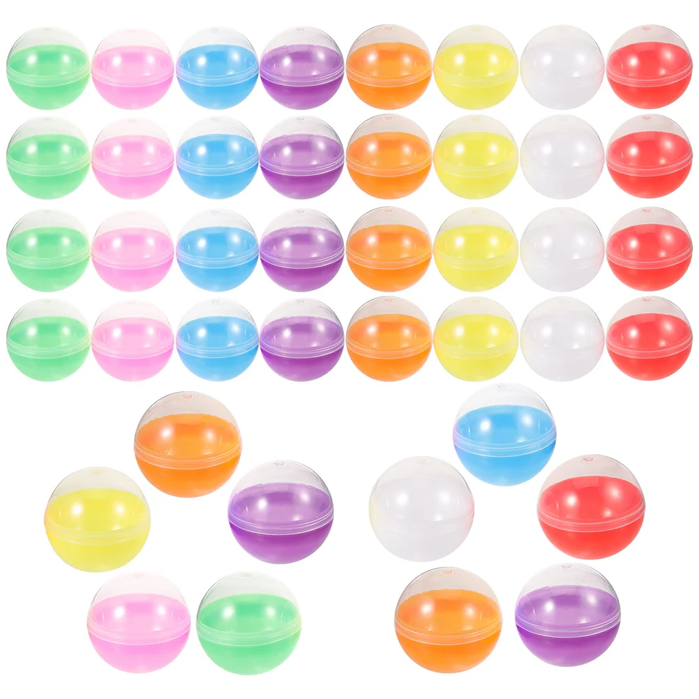 

60 Pcs Toys Fillable Ball Easter Basket Gift Stuffers Eggs Multi-purpose Packing Plastic Capsules Container Empty Twisted Balls