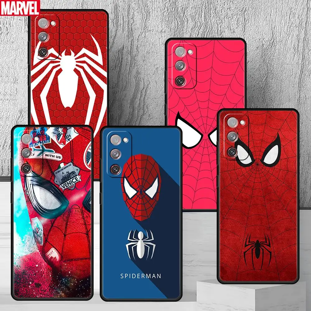 

Чехол с логотипом Marvel Человек-паук для Samsung Galaxy S20 FE S22 Ultra S21 5G S10 S9 Plus S10e S8 S7 Edge, мягкий чехол для телефона, чехол, сумка