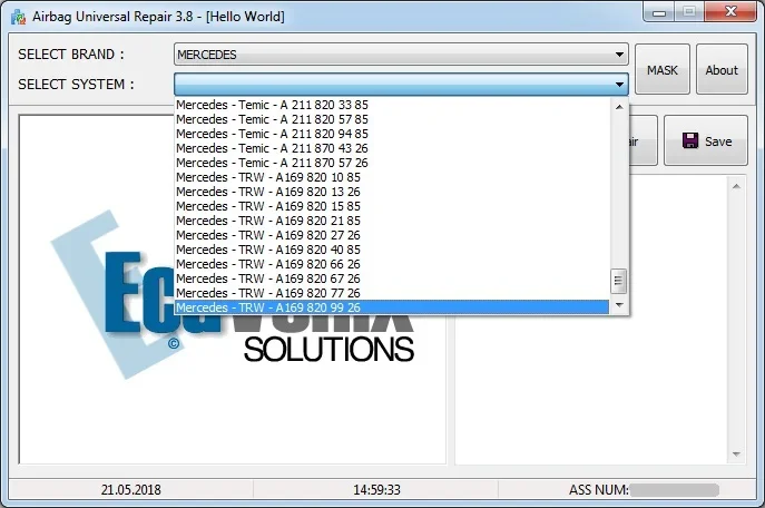 AIRBAG Universal Repair 3.8 (2018)+USB-ключ