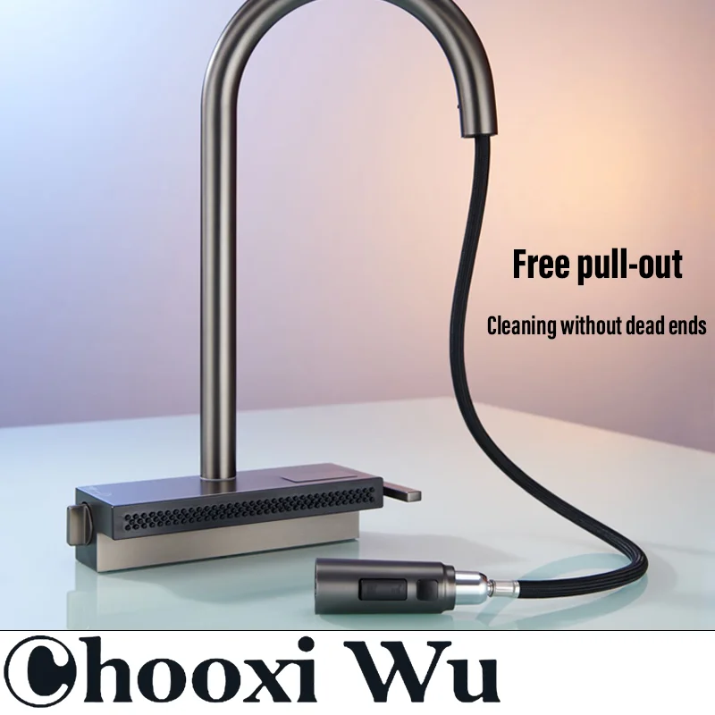 Многофункциональный кухонный кран CHOOXIWU с поворотным выдвижным распылителем и
